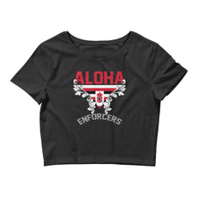 Load image into Gallery viewer, Aloha Enforcers Crest Women’s Crop Tee