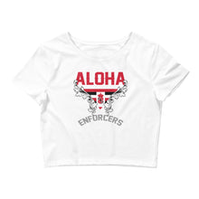 Load image into Gallery viewer, Aloha Enforcers Crest Women’s Crop Tee